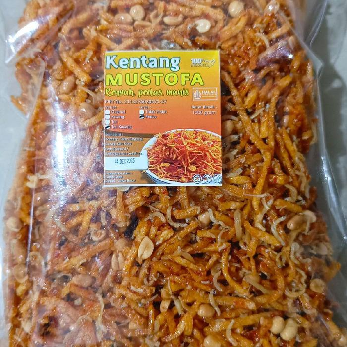 1kg kentang Mustofa pedas manis campur teri & kacang