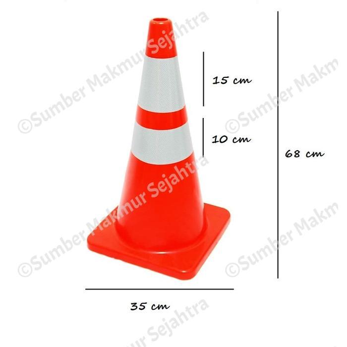 Traffic Cone Rubber / Kerucut Parkir Karet Ns