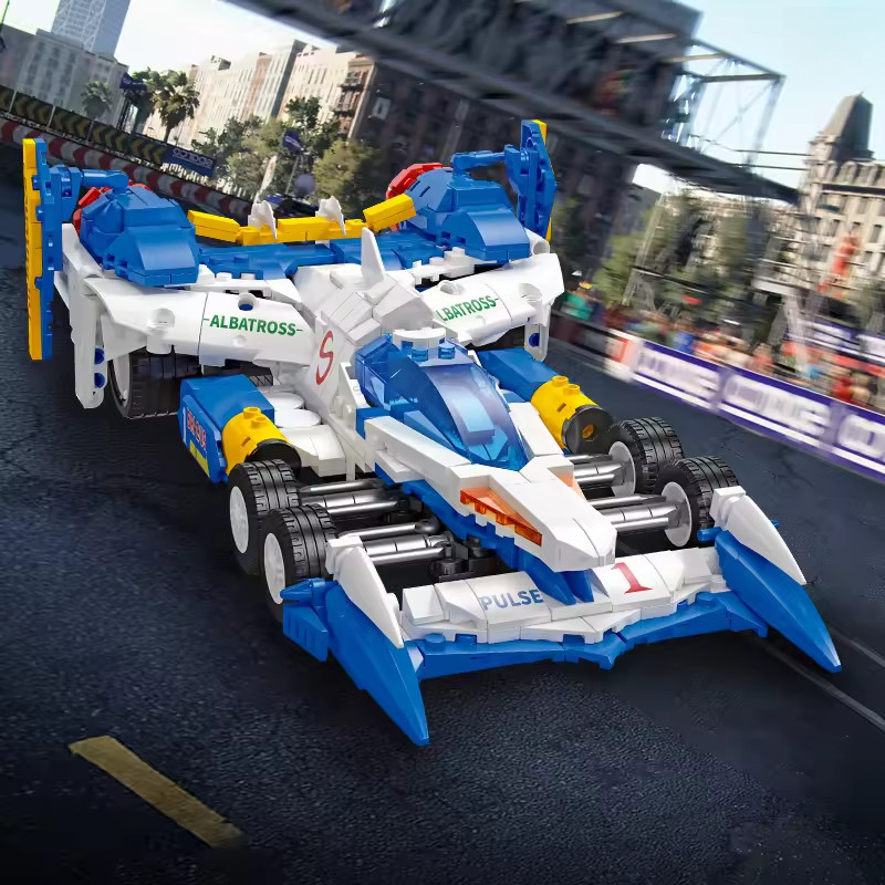 Future GPX Cyber Formula Asurada AKF-11 Super Vehicle Racing Car Building Blocks Model STEM