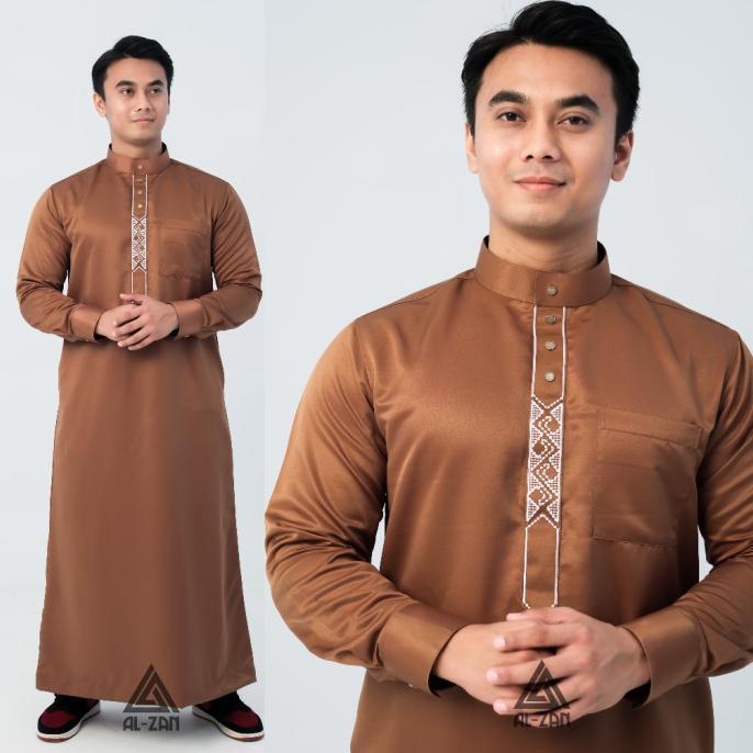 Jubah Pria Slimfit Gamis Pria Jubbah Mewah Bordir Jubah Mewah Bordir Jubah Pria Muslim Busana Muslim