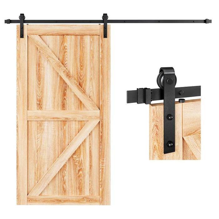 6Ft/8Ft Sliding Barn Door Hardware Rel Pintu Geser Industrial Barn Door Sliding Rel Pintu Sleding