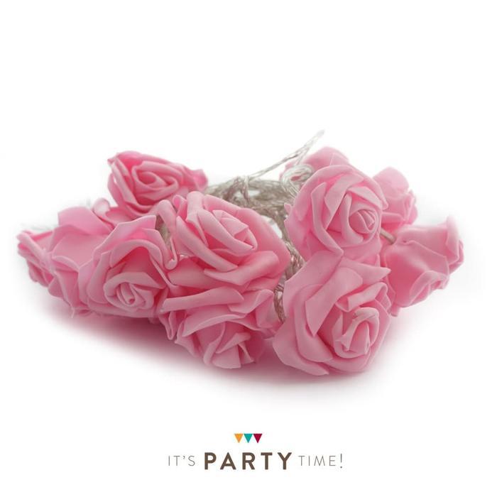 Pink Rose Wire Light / Lampu Dekorasi Kamar / Lampu Tumblr