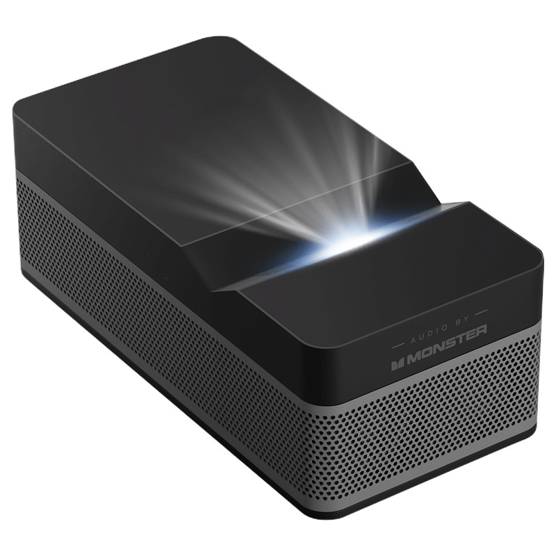 [2022 New Super Ultra short focus Projector] Native 1080p DLP Short Throw Projector Android Full HD 