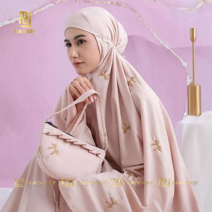 Nayeef Mukena Dewasa Series Pita Caquette Bordir Tasikmalaya Mukenah Katun Mikro Adem Mewah Travel