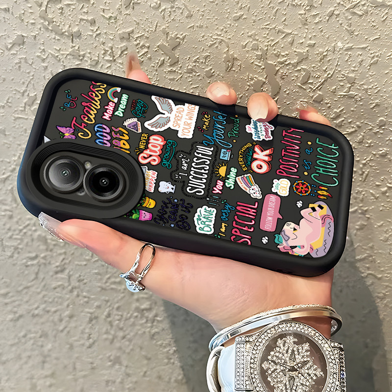 Casing Hp Untuk Realme C67 Realme 12 Lite Case Casing Graffiti pola Kasus HP Tangga Langit Mewah Sil