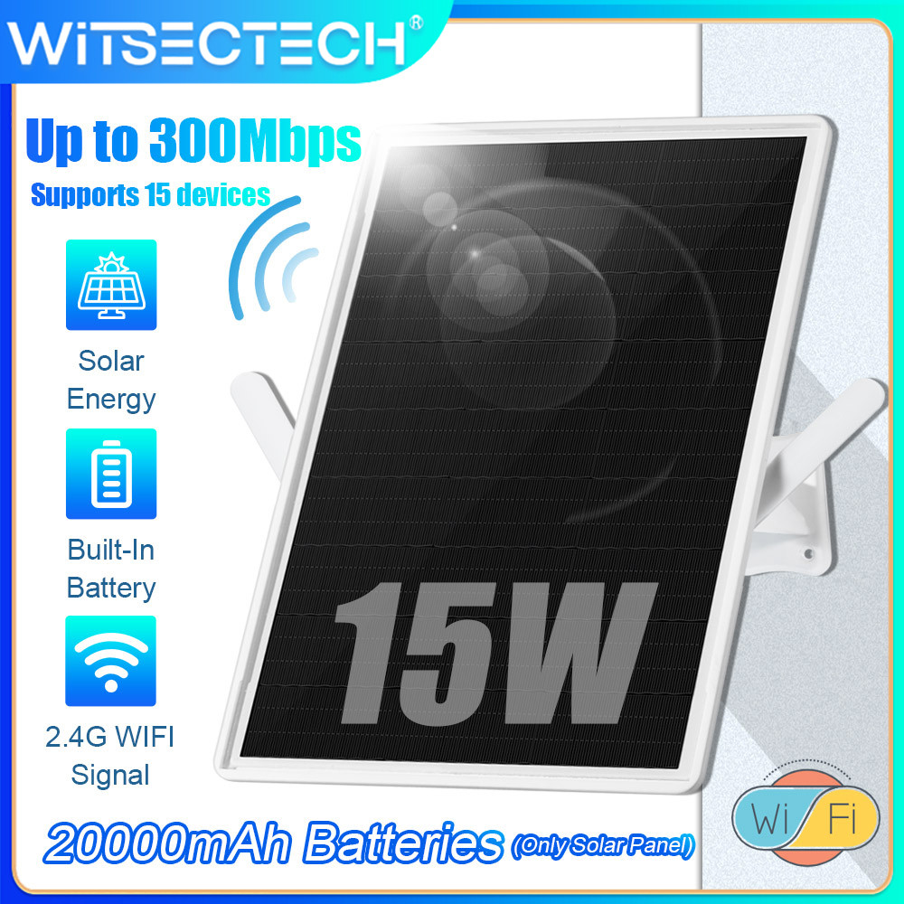PROMO   15W Solar Powered WiFi Router 2.4Ghz WiFi Hotspot Modem Router 300Mbps WiFi Repeater Outdoor