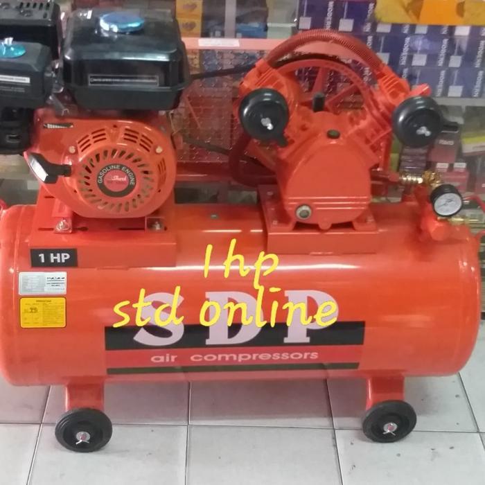 kompresor angin 1hp dengan mesin pengerak bensin
