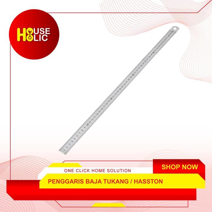 DISKON Penggaris Baja / Penggaris Mistar Baja Tukang Hasston READY STOCK