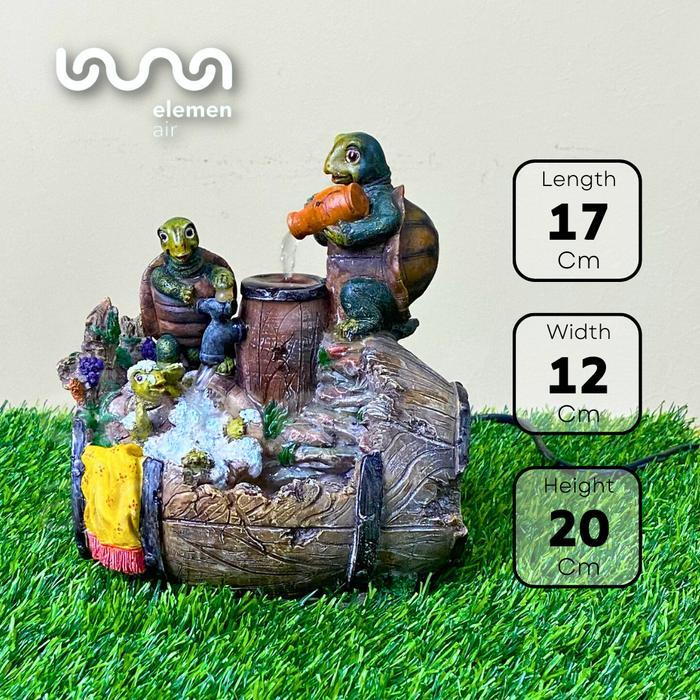 Hiasan Dekorasi Meja Toko / Rumah Air Mancur Mengalir Kura-Kura
