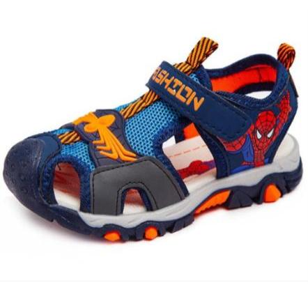 Bata Tomkins - Sandal Sepatu Anak Laki-Laki Cowok Spiderman Non Led Import Size 26-35