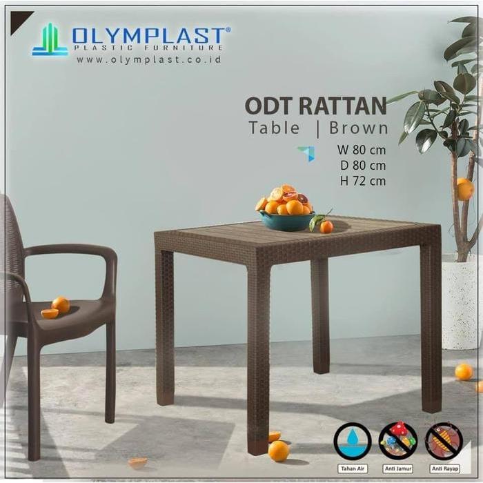 Meja Makan Plastik Olymplast Odt Rattan Terpercaya