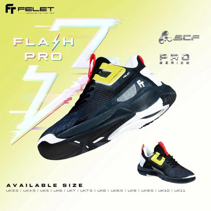 READY FELET FLASH PRO Badminton Shoes - Sepatu Badminton Original Felet
