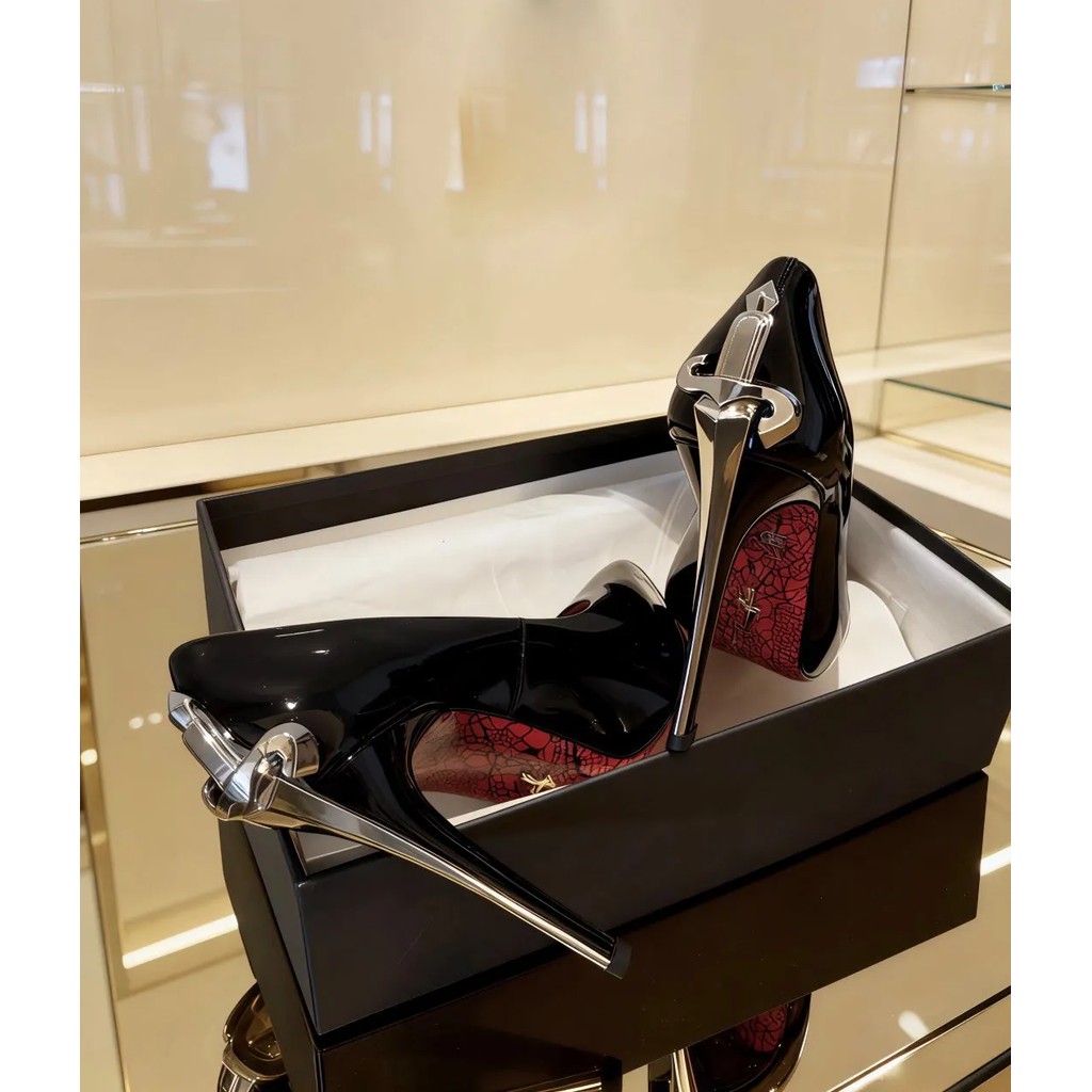 Elegant Brand Cesare Paciotti Women Sandals Shoes Heels Golden/Silver Metal Stiletto Heels Lady Sexy