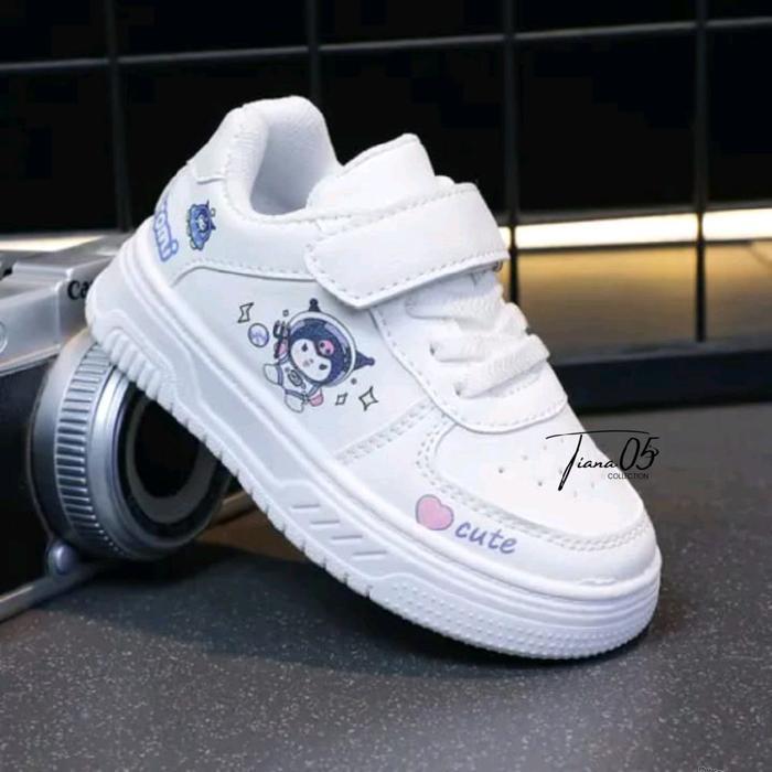 Carvil Kiddo Shoes - Sepatu Sneakers Anak Perempuan Karakter Kuromi Terbaru Fashion Sepatu Sekolah