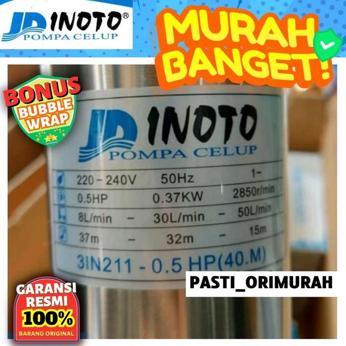 Submersible Pump Inoto 0.5HP 1/2HP 1 0,5 Hp + Control Box Pompa Satelit Inoto 3" 3in 3 in pompa