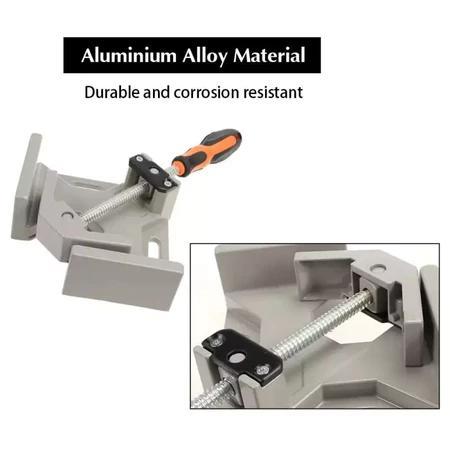 "New" Penjepit Sudut 90 Siku-siku Alat Las Kayu Logam Genggam Penjepit sudut siku-siku dengan