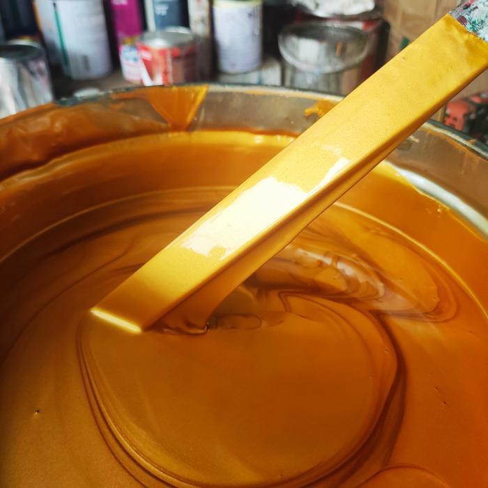 "New" Cat gold nc 1L - cat warna emas gold terang 1kg