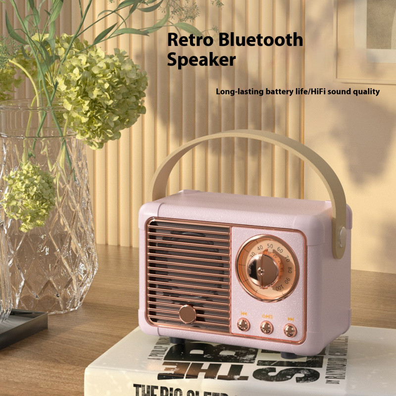 JUAL Retro handbag shaped mini Bluetooth subwoofer speaker