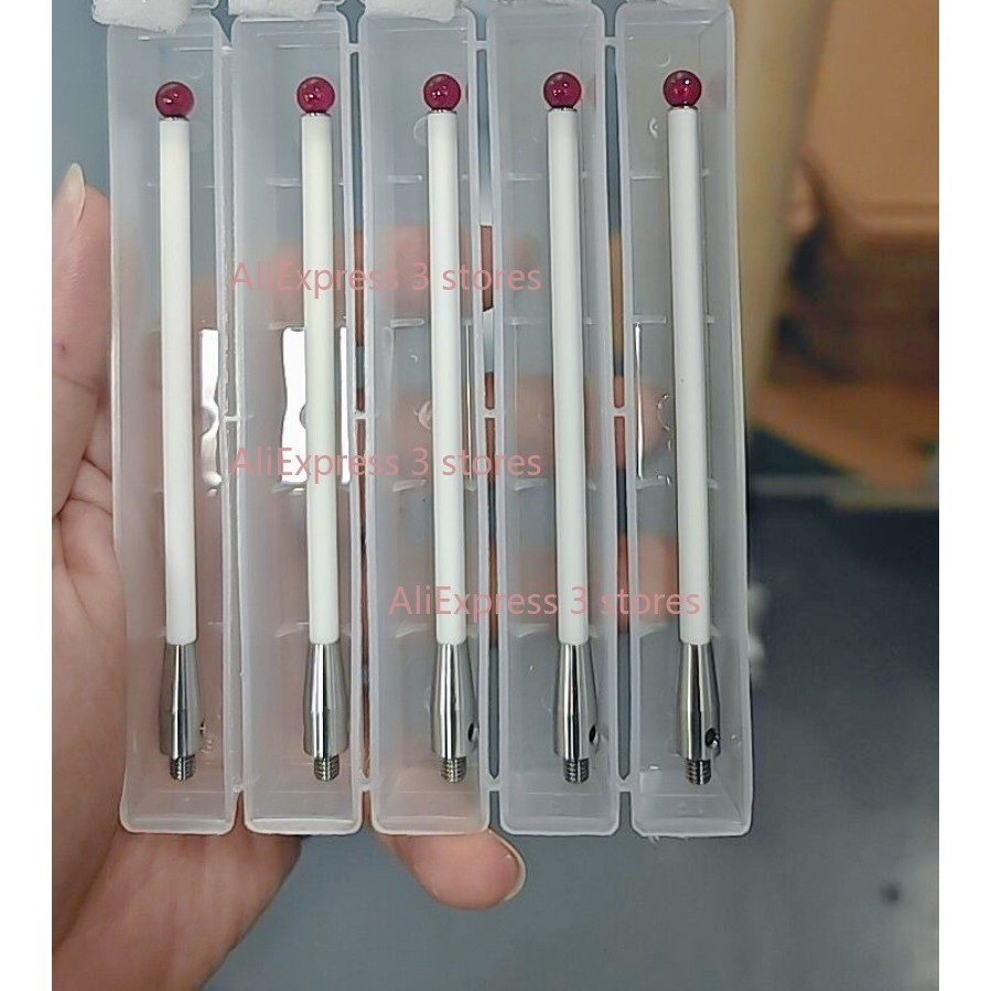 1pc CMM Touch Probe Stylus 6mm Ball CNC Probe Tip Ceramic Shaft M4 A-5000-3712 Touch Probe CMM Three
