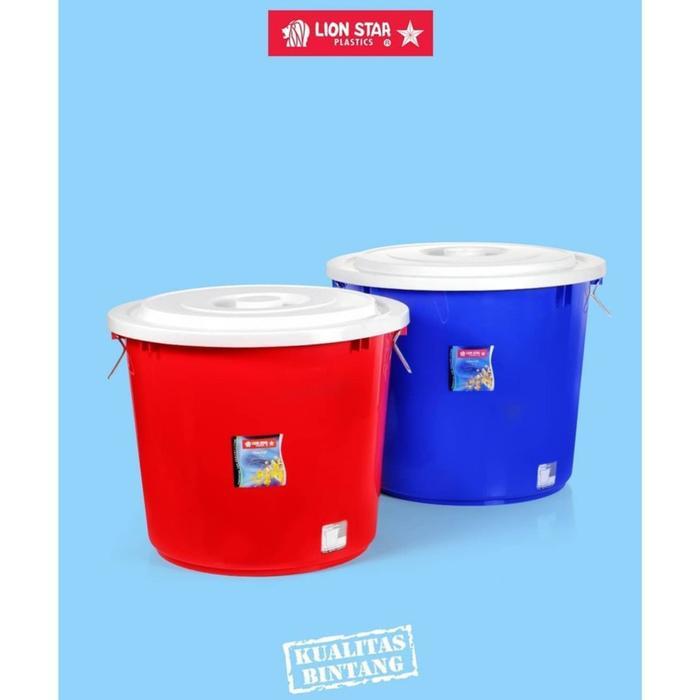 Ember Jumbo Ember Besar Dengan Tutup dan Gagang Lion Star 50 / 60 Ltr
