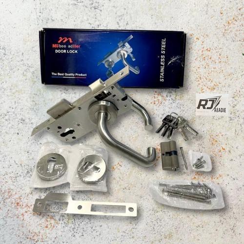 Handle Gagang Kunci Pintu Rumah Pisah Rosed Rollset Stainless Set MULLER 8002