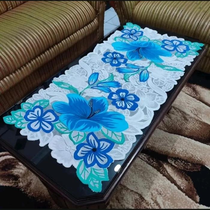 Taplak Meja Ruang Tamu-Taplak Meja Ukuran 100x50-Taplak Meja Motif Minimalis Modern-Table Runner