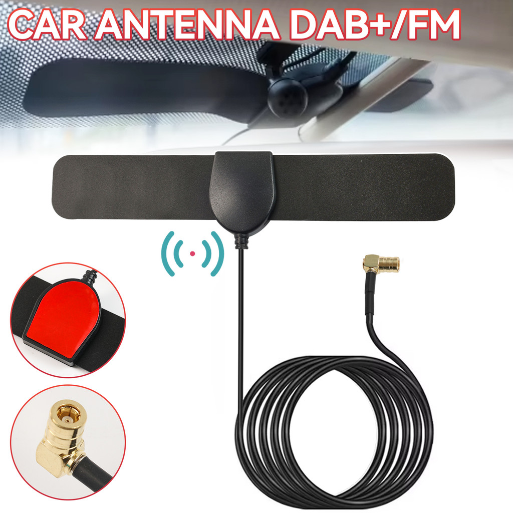 1Pc Dab+Fm Radio Stereo Car Antenna Signal Booster Aerial Plug Play Vhf Uhf Car Auto Antenna Direct