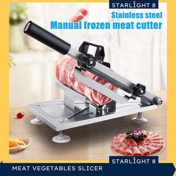 Alat Pemotong Pengiris Daging Slice Tipis Manual Stainless Steel BISA GOSEND