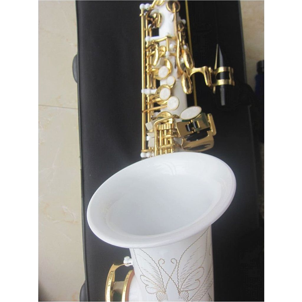 Baru 2025 New Saxophone E Flat Alto High Quality white Alto Saxophone With case Professional Musical