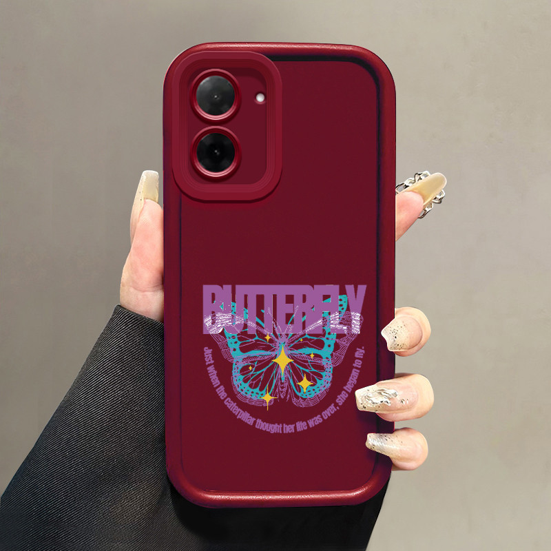 Casing Hp untuk Xiaomi Redmi A5 4G Case Kupu-kupu ungu Shockproof pelindung Kesing silikon lunak bar
