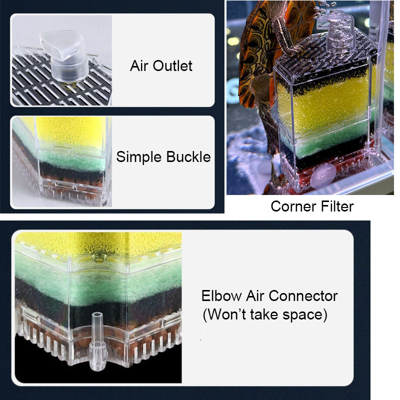 New Aquarium Filter Fish Tank Shrimp Pond Air Pump Biochemical Sponge Filter Bio Sponge Filter