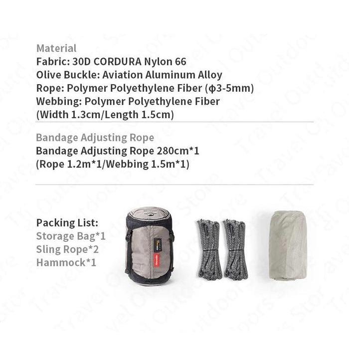 Light Hammock / Ayunan Gantung Camping Outdoor Naturehike Nh21Dc008