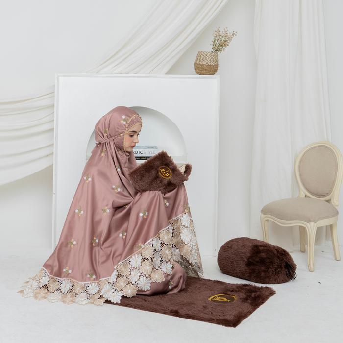 Full Set Mukena Dewasa Syafira Sajadah Travel Alquran Bulu