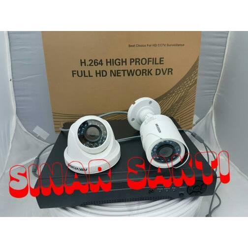 Promo Paket Camera Cctv Hikvision Turbo Hd 1,3Mp ( Komplit Set)