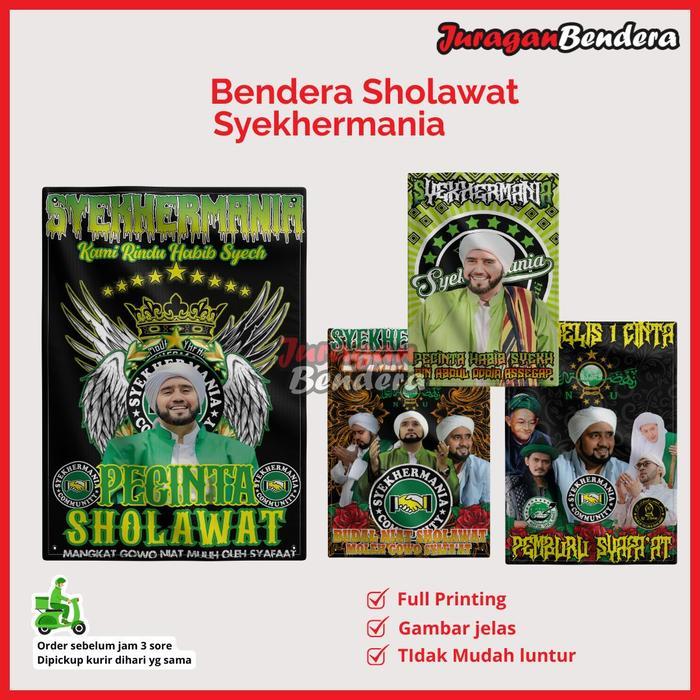 Giant Flag Habib / Bendera Besar Syekhermania / Bendera Sholawat Printing