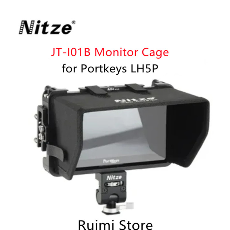 JUAL  Nitze JT-I01B Monitor Cage Kit with Sunhood for Portkeys LH5P / LH5P II 5.5" for SAMSUNG T5/T7