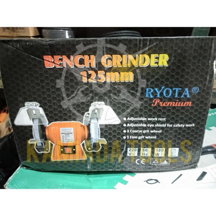 Mesin Gerinda Duduk 5 Inci/ Mesin Asah Batu 5 Inci Ryota/Bench Grinder