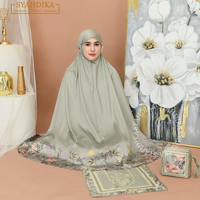 Syahdika - (Free Sejadah) Mukena Silk Premium Balqis Series By Syahdika Tbk