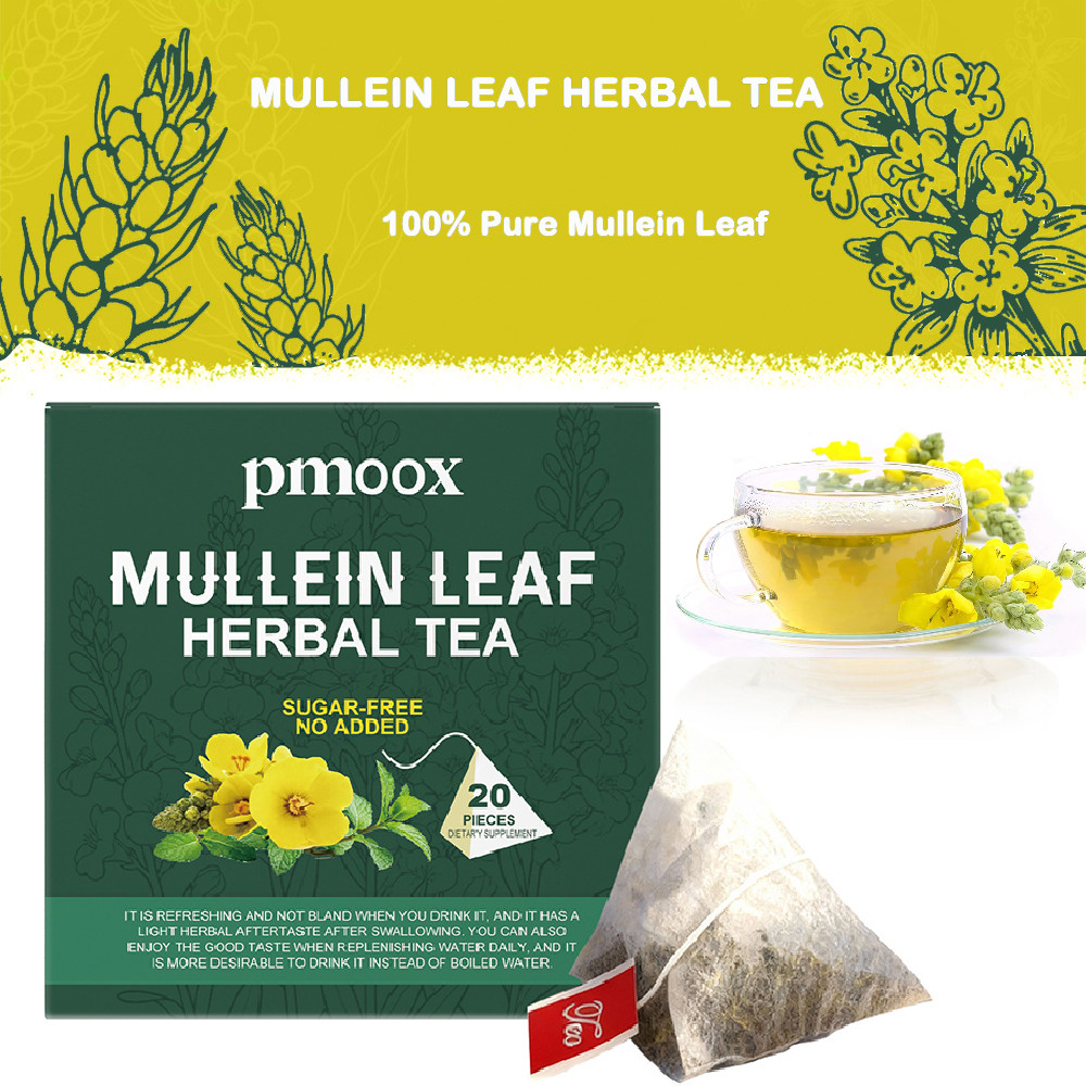 Mullein Leaf Tea Bags - Lungs Cleanse and Respiratory Support,100% Pure Natural Premium Mullein Leaf