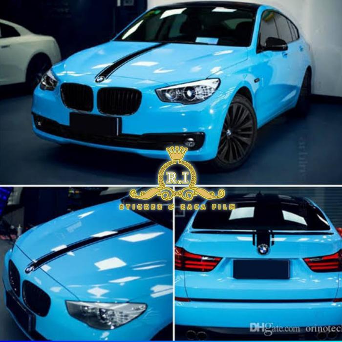 "New" [LEBAR 122CM] Sticker HITAM Glossy Skotlet Mobil Motor Car Wrapping