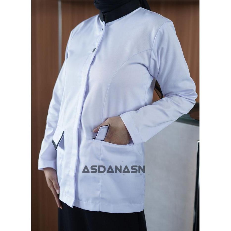 ASLI TERBARU BAJU DINAS PUTIH HITAM Wanita BLEZER WANITA PNS ASN READY STOCK