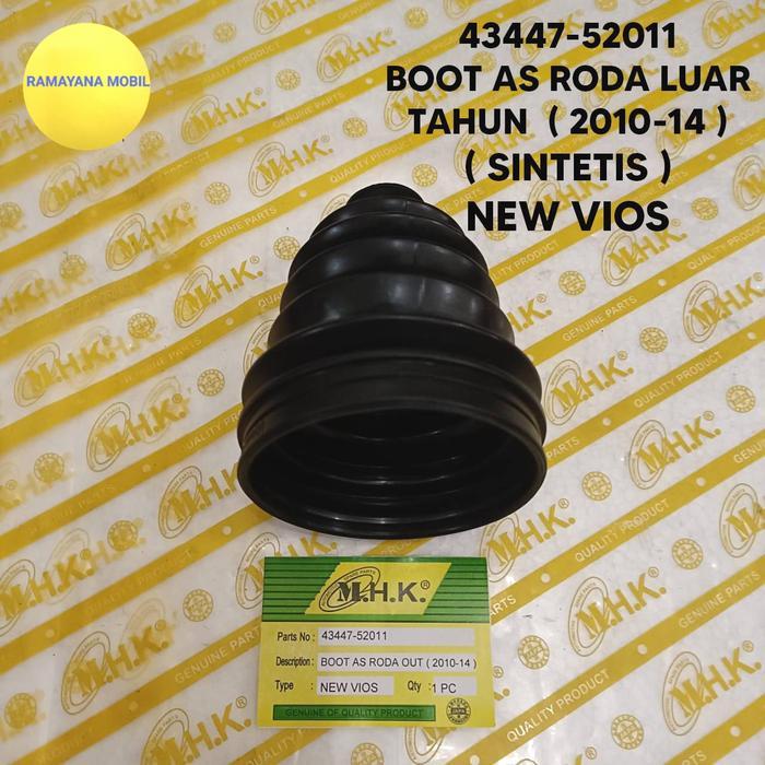 BOOT AS RODA LUAR BOOT CV JOINT OUTTER NEW VIOS NCP93 TAHUN 2010-2014