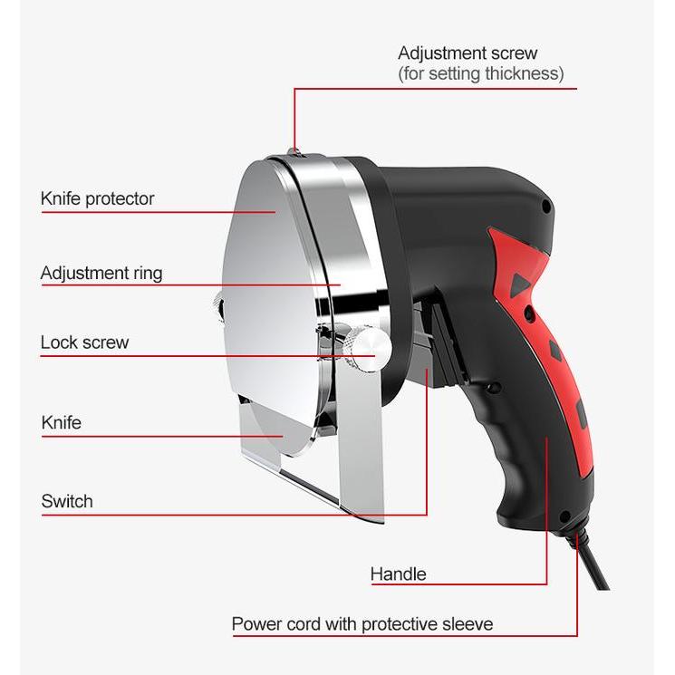 COMMERCIAL ELECTRIC KEBAB SLICER DONER KNIFE SHAWARMA CUTTER HANDHELD ROAST MEAT CUTTING MACHINE