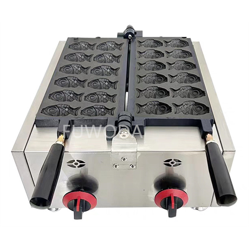 Gas Electric Taiyaki Making Machine Popular Japanese Taiyaki Waffle Baking Machine 110V 220V 12 pcs