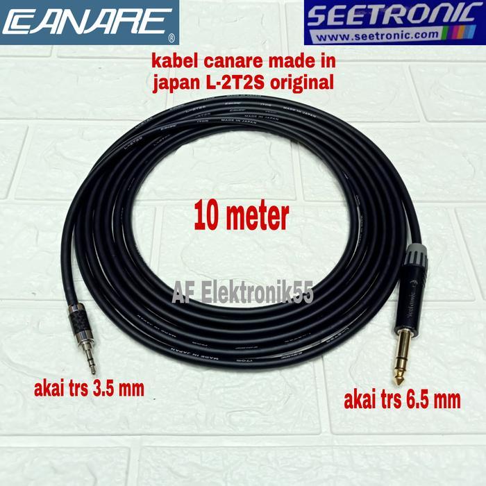 Kabel Canare Jack Akai TRS 6.5 mm To Mini Stereo 3.5 mm 10 Meter