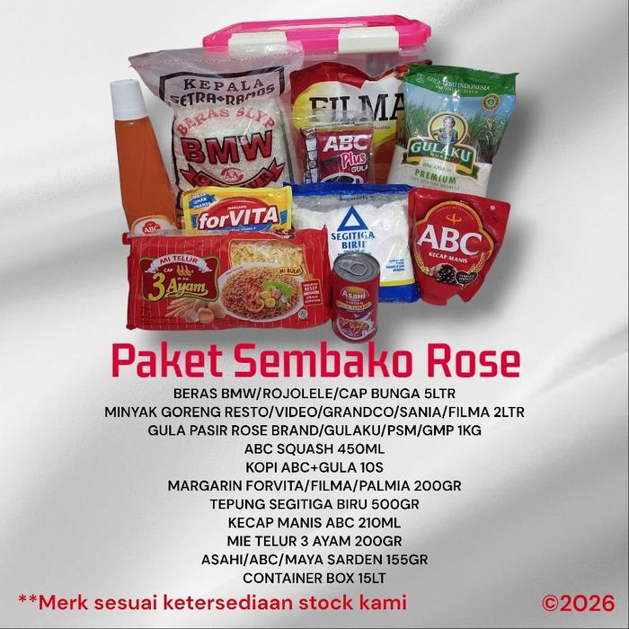 PAKET SEMBAKO RAMADHAN - ROSE ( DUS IDUL FITRI / CONTAINER BOX 15 LT )