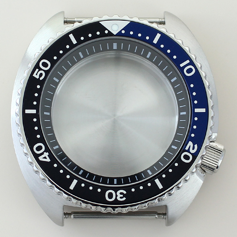 45mm Diver Watch Case Sapphire Glass for Turtle Abalone For Seiko NH35 NH36 NH38/34 NH72 Movement