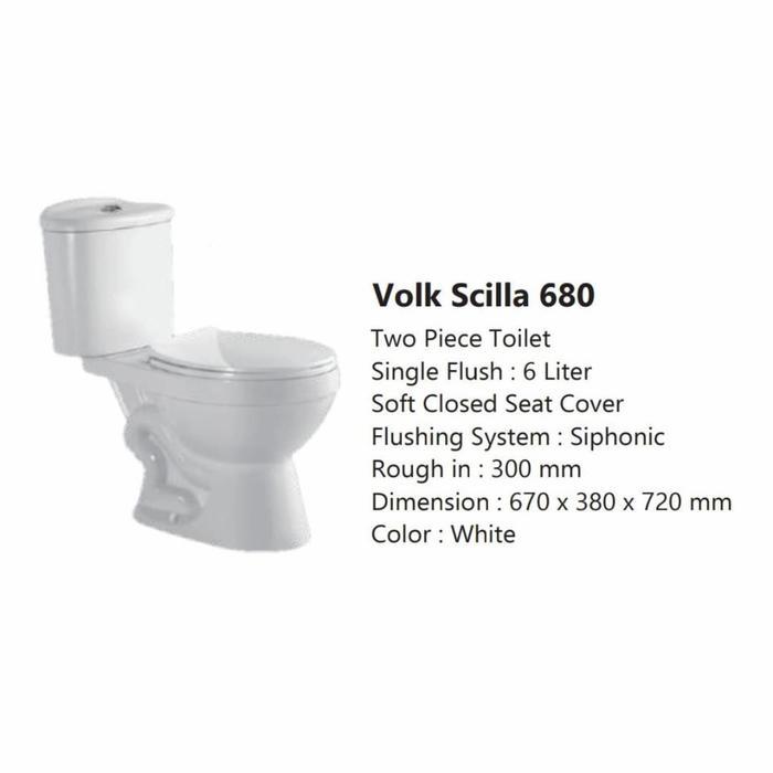 Closet Duduk Volk 680 As Putih