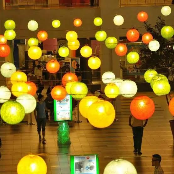 "New" [ TERMURAH ] 20cm Lampion Benang Gantung / Lampion Gantung / Lampion / Lampion Benang