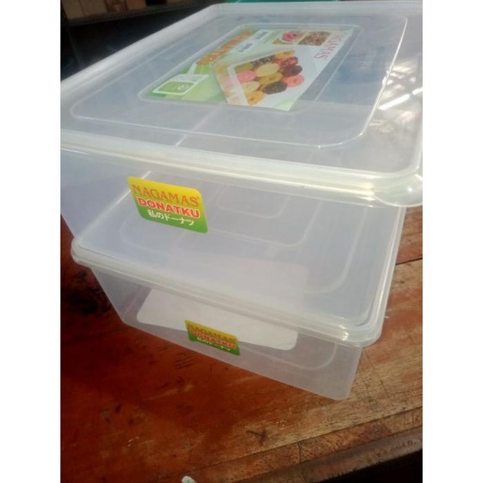 Stok Baru KOTAK WADAH DONAT PLASTIK NAGAMAS BESAR LARGE DONATKU